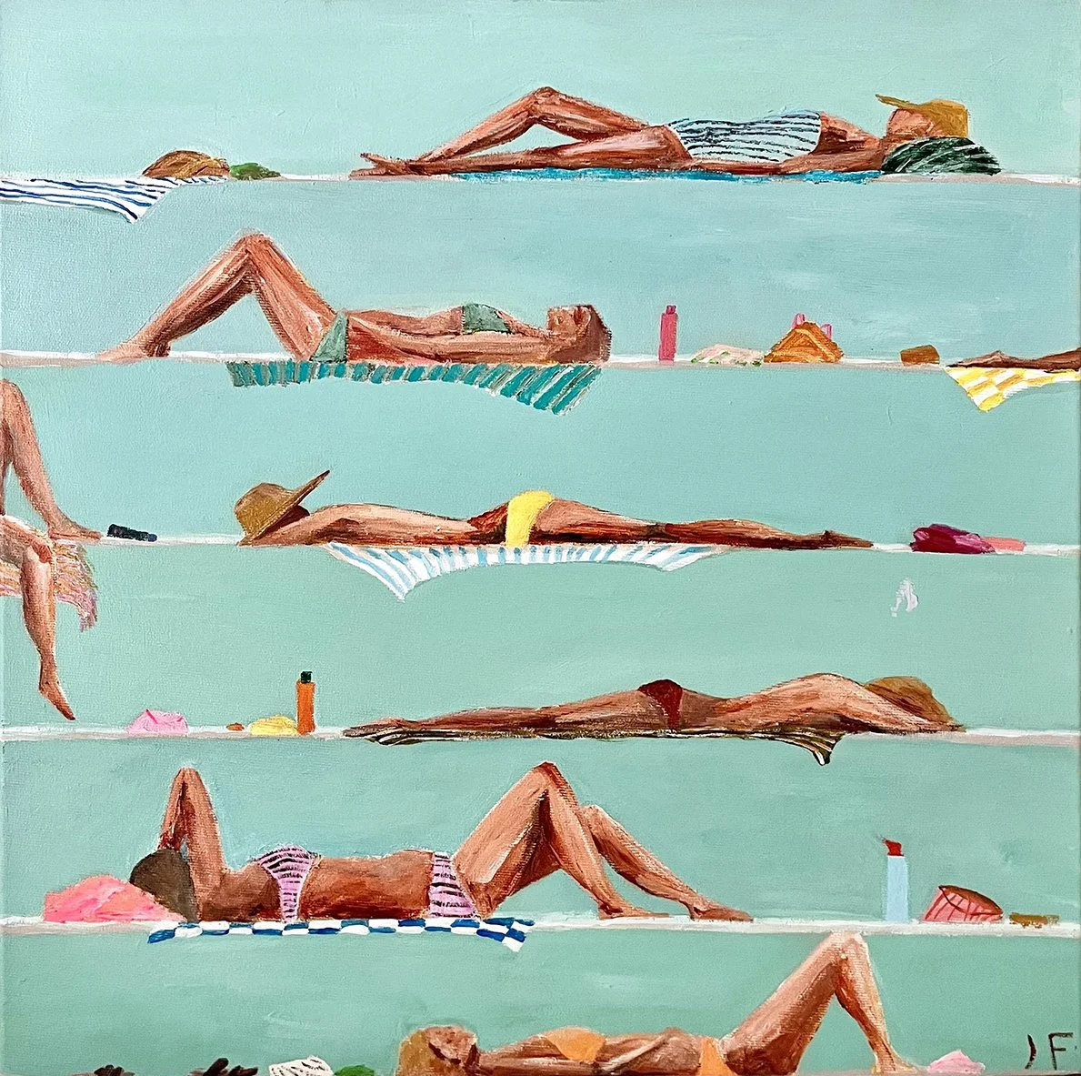 The Sun Lovers 01 Original Painting