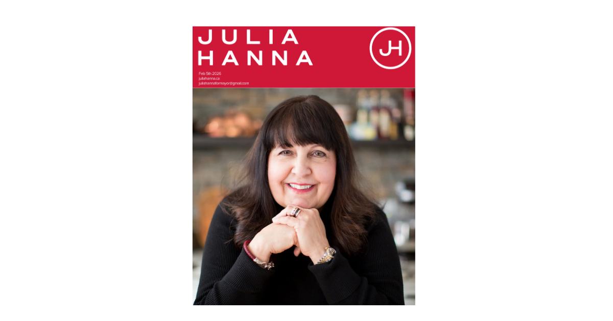 Julia Hanna Announces Intention for Candidacy in 2026 Oakville Mayoral Race