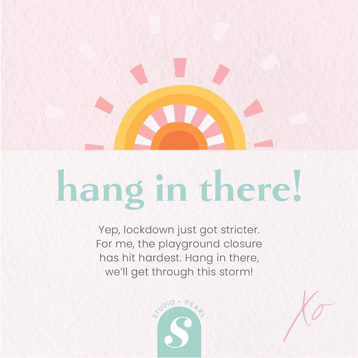 Sadly Melbourne's lockdown has been extended, and now includes the closure of playgrounds and a curfew. I just wanted to say that I feel everyone's pain, exhaustion, exasperation. We will get through this, it might take a while, and it might include 