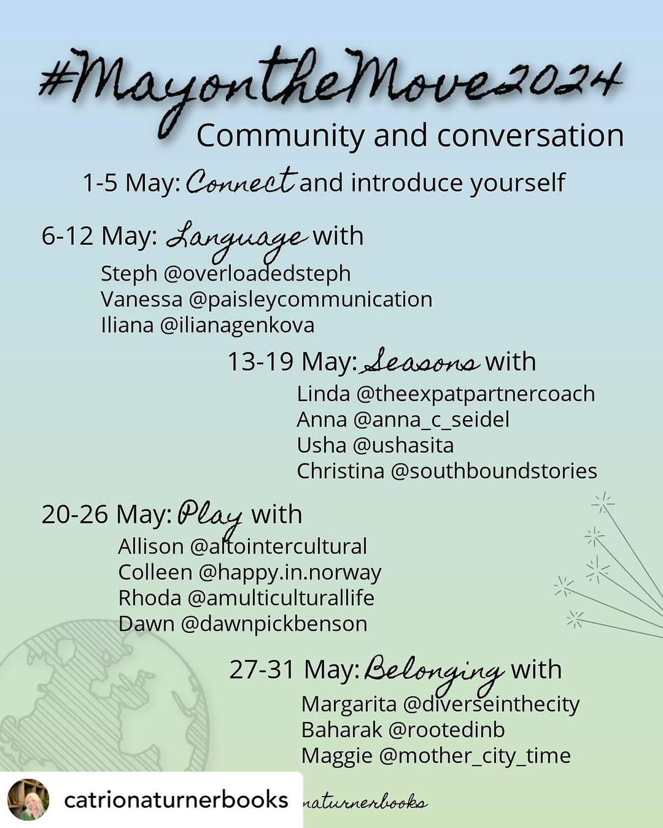 May is going to be full of connecting, sharing and belonging! 

Join us (follow.like.comment.post) at any point in time. We would love to hear from you!

Posted @withregram &bull; @catrionaturnerbooks 

With two days to go, here are the smart, though