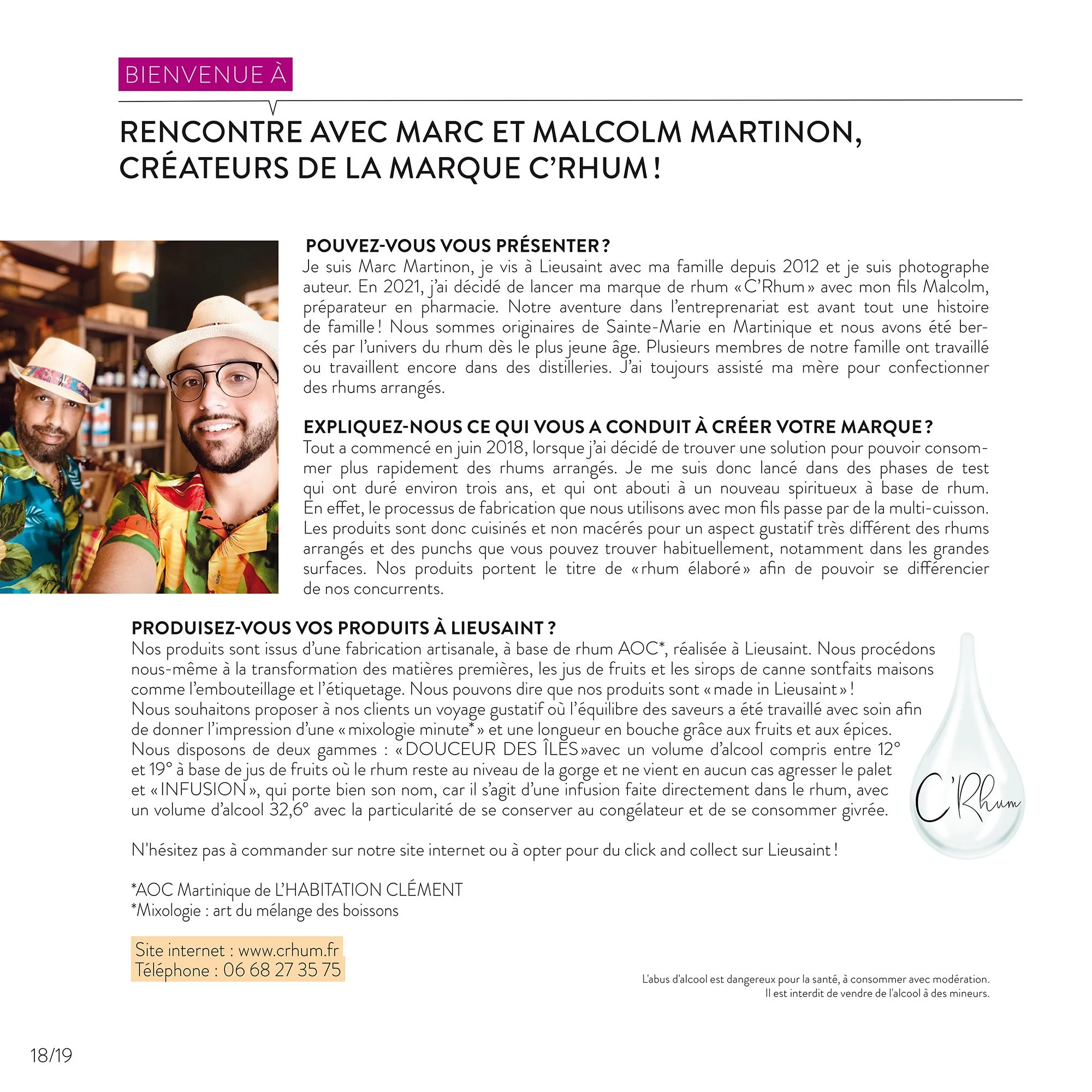 Article dans le magazine de Lieusaint (Mag #65)