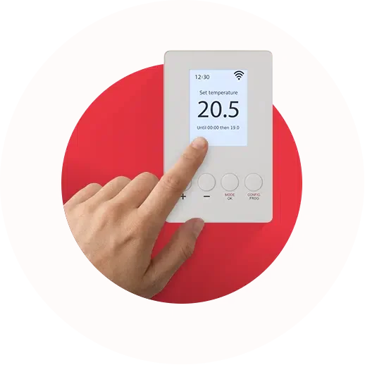 Smartes Thermostat mit Farbdisplay