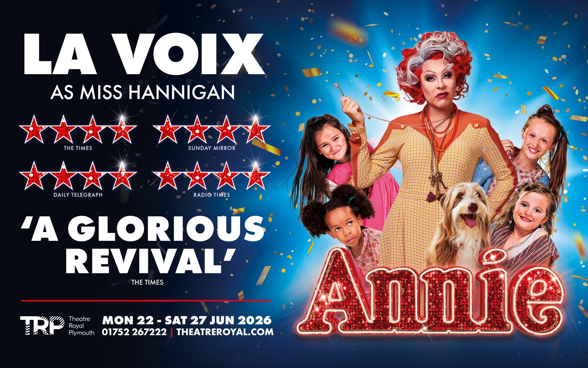 Competition Time! A chance to win 2 tickets to the Theatre Royal showing of Annie!
