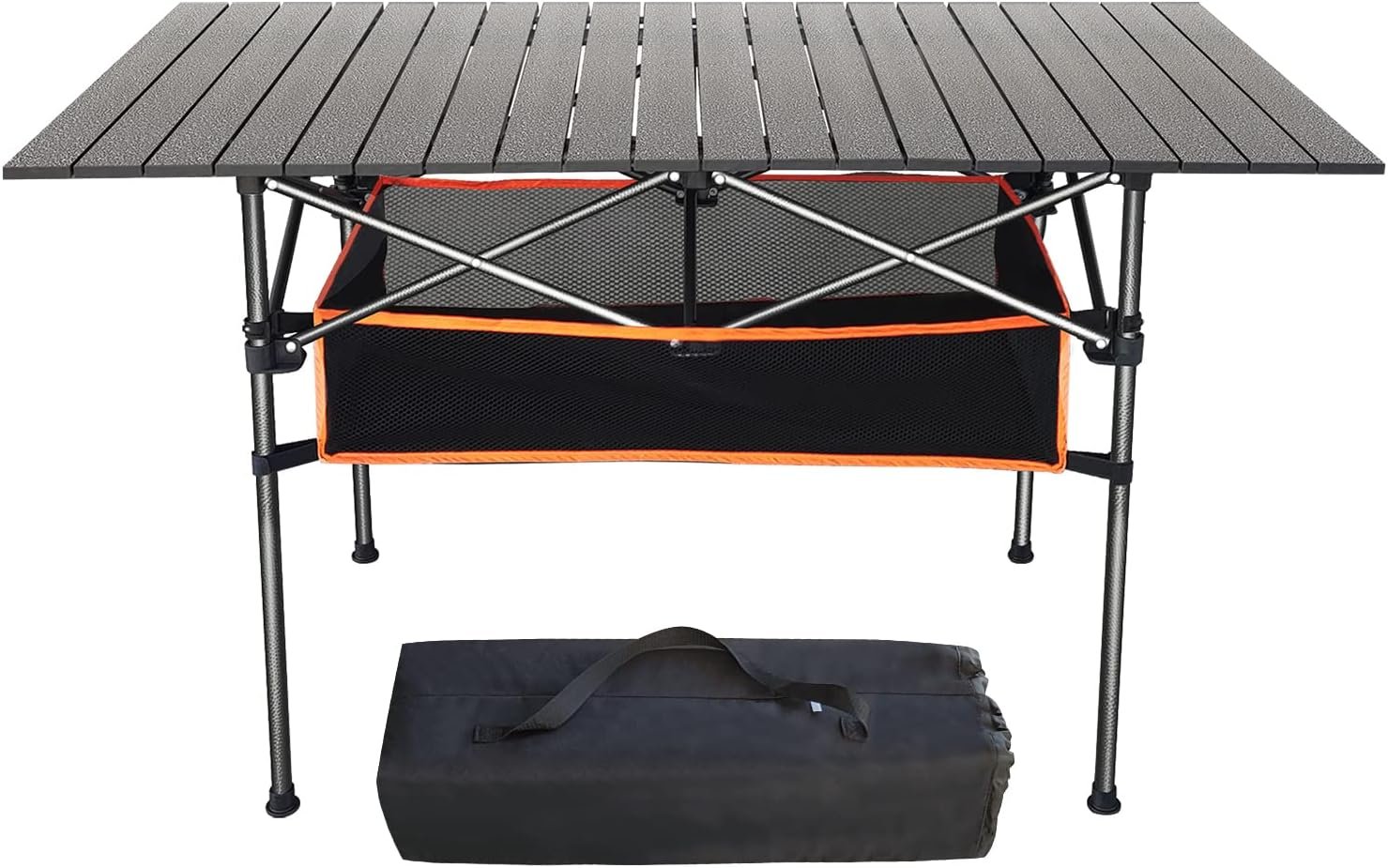 Folding Aluminum Camping Table - 47"W x 21"D x 27.5"H