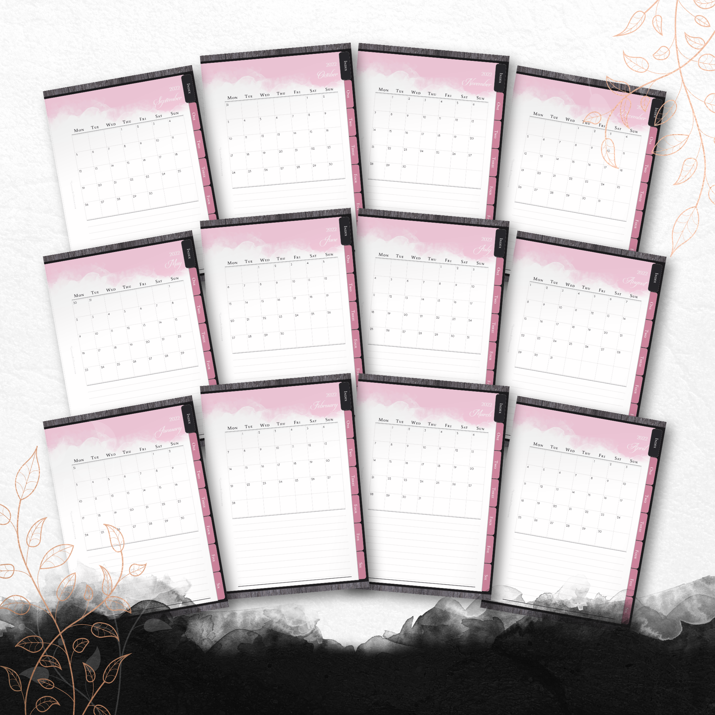 Larissa By Design - Freebie 2022 Digital Notebook - Calendar