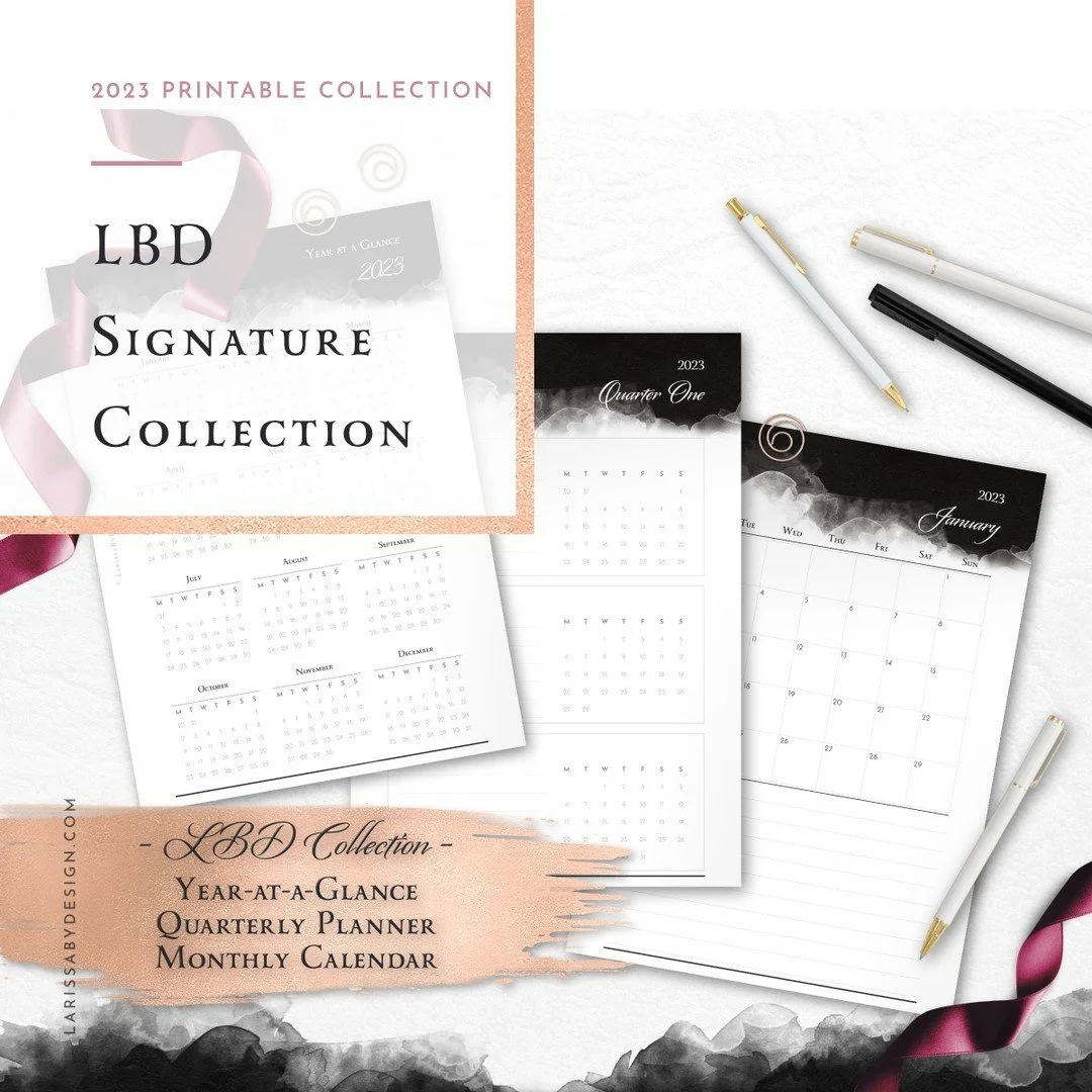Like the Little Black Dress in the fashion world, the LBD Signature Collection is chic, sophisticated and timeless in its versatility.
These stylish planners and resources are the must-have accessory to help you break down your plans by year, quarte