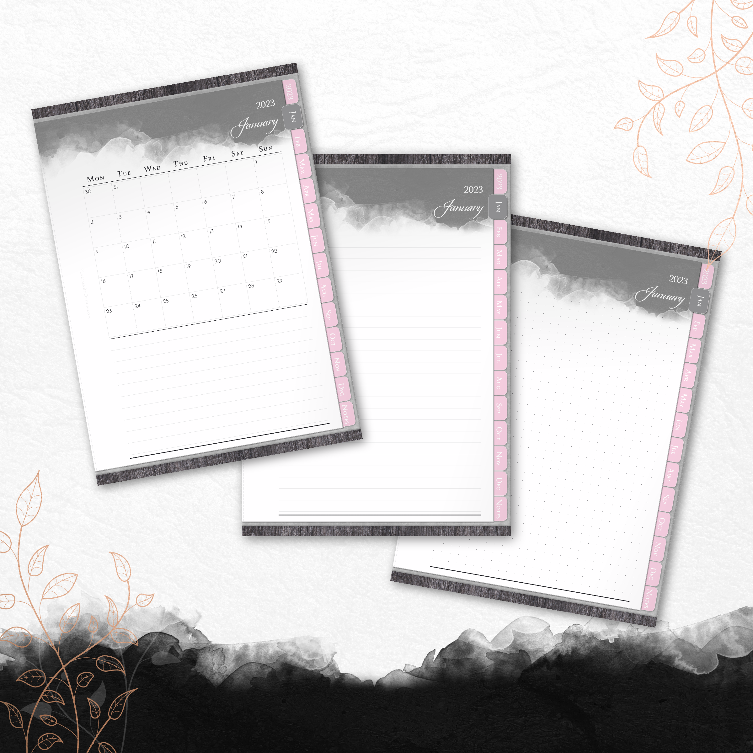 Larissa By Design - Freebie 2022 Digital Notebook - Six Notes Sections
