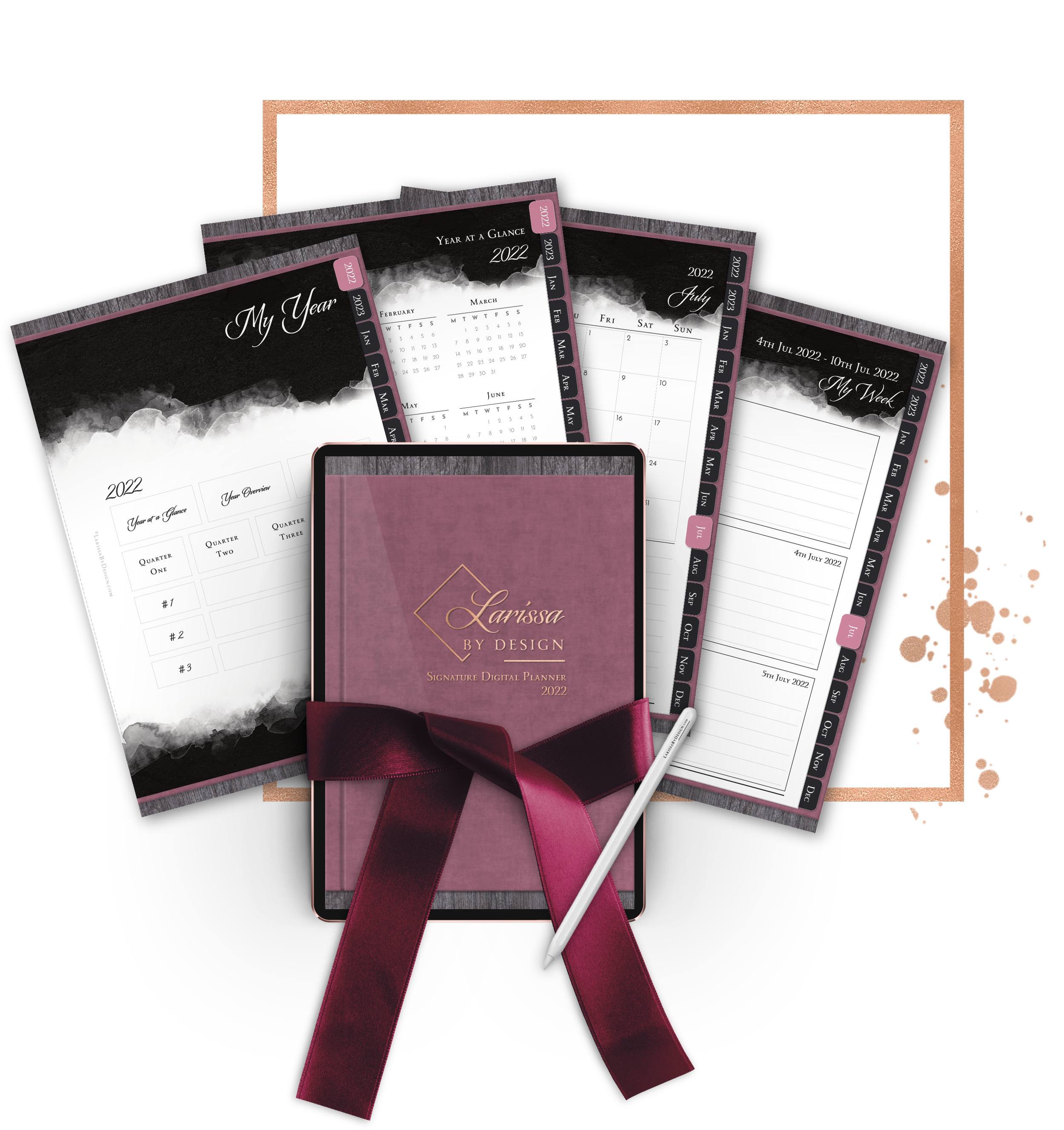 Larissa By Design - 2022 Digital Planner - Ribbon Intro Image