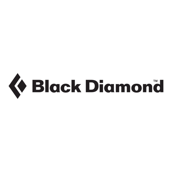 Black Diamond logo with a geometric diamond shape to the left of the text 'Black Diamond' in bold black font.