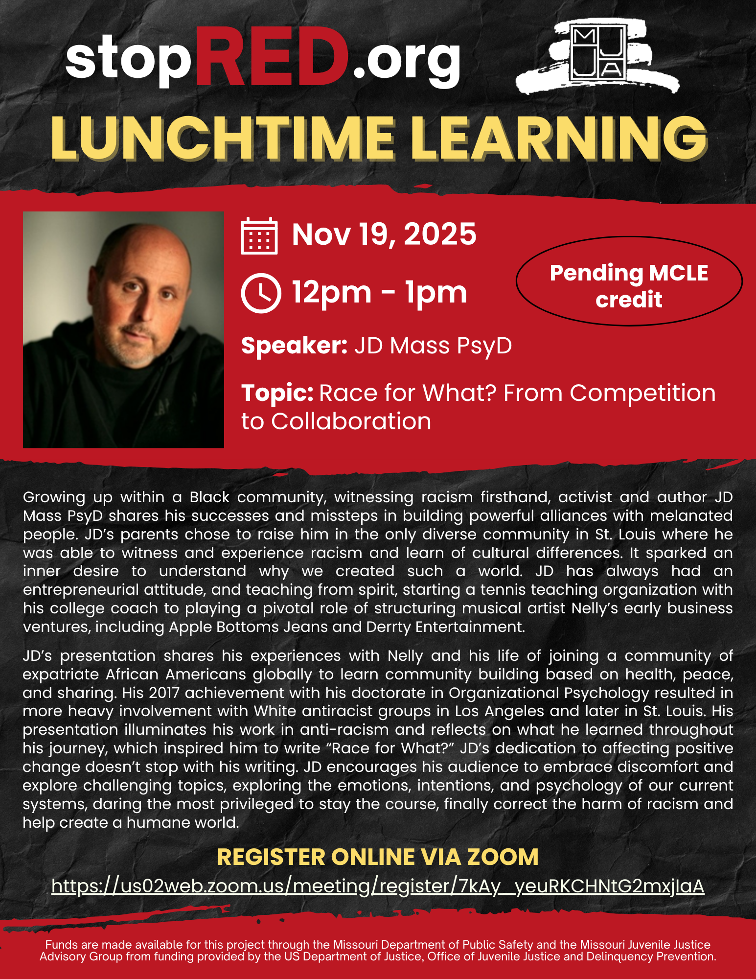 NOVEMBER LUNCHTIME REVIEW of Dr. J. D. Mass