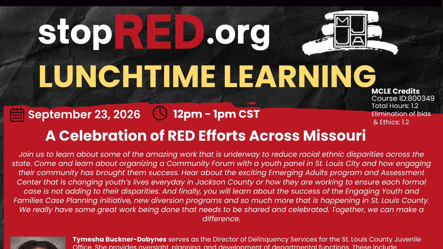 stopRED September Lunchtime Learning Celebration