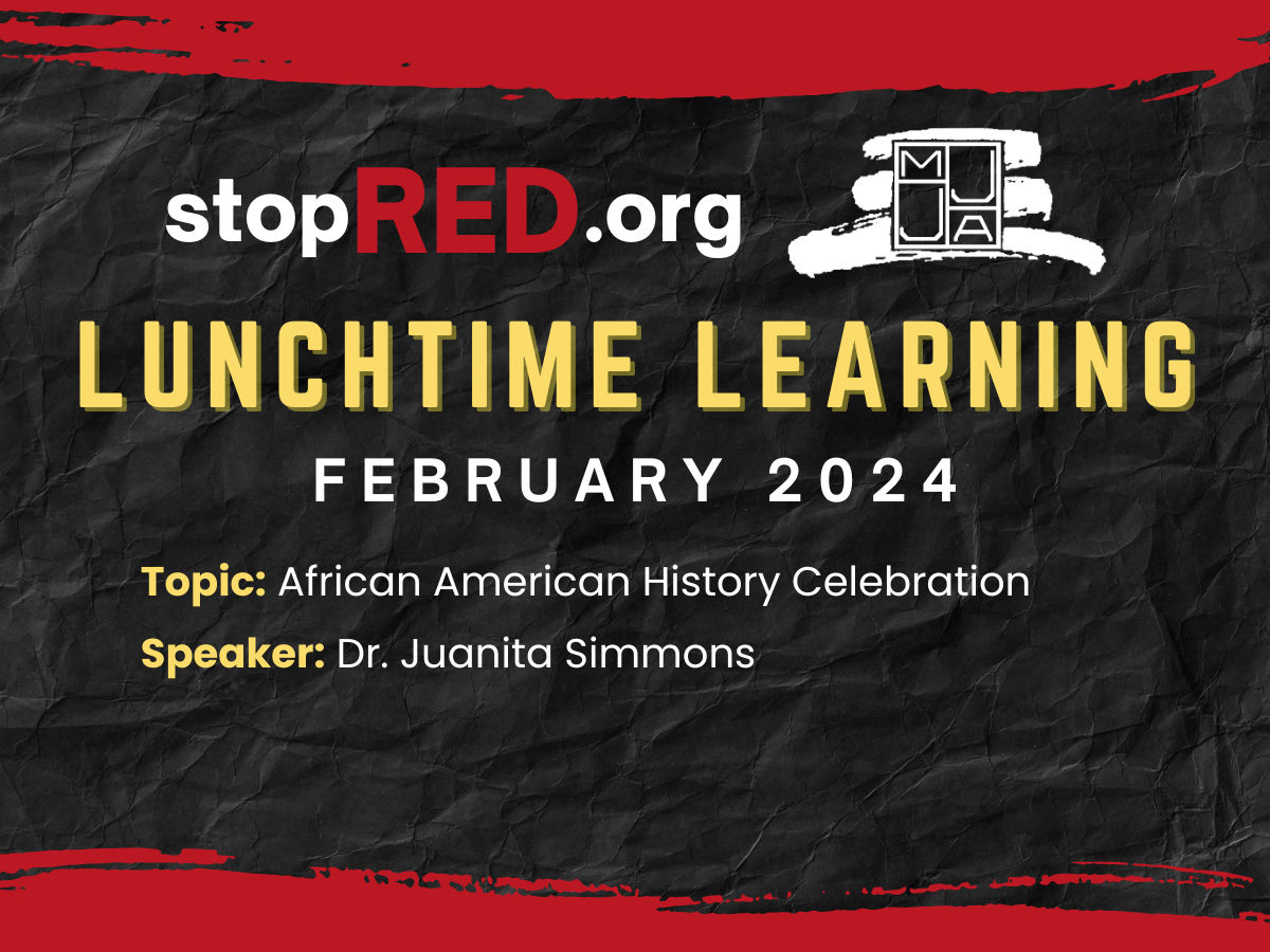stopRED Lunchtime Learning - February 2024