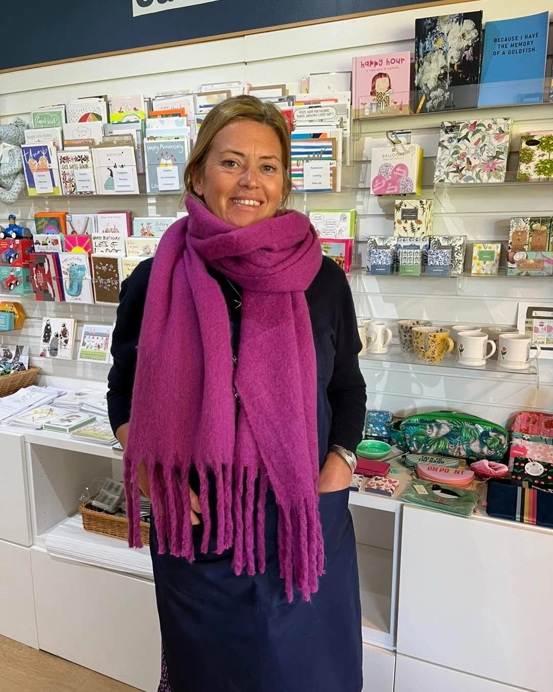 We have some great thick, fluffy scarves on sale at The Fernhurst Hub.  They come in a wide range of colours as seen here modelled by some of the Hub&rsquo;s lovely volunteers.  Just what you need to keep cosy for the colder days ahead and a bargain 