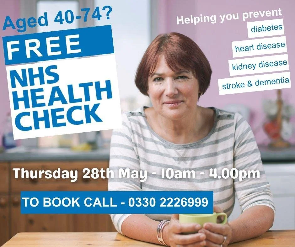 If you are aged between 40 and 74, do take advantage of these FREE NHS checks at  The Fernhurst Hub this Thursday.  Just call 0330 2226999 to book your slot.

#fernhurst #fernhursthub #Haslemere #liphook #easebourne #NHSHealthCheck