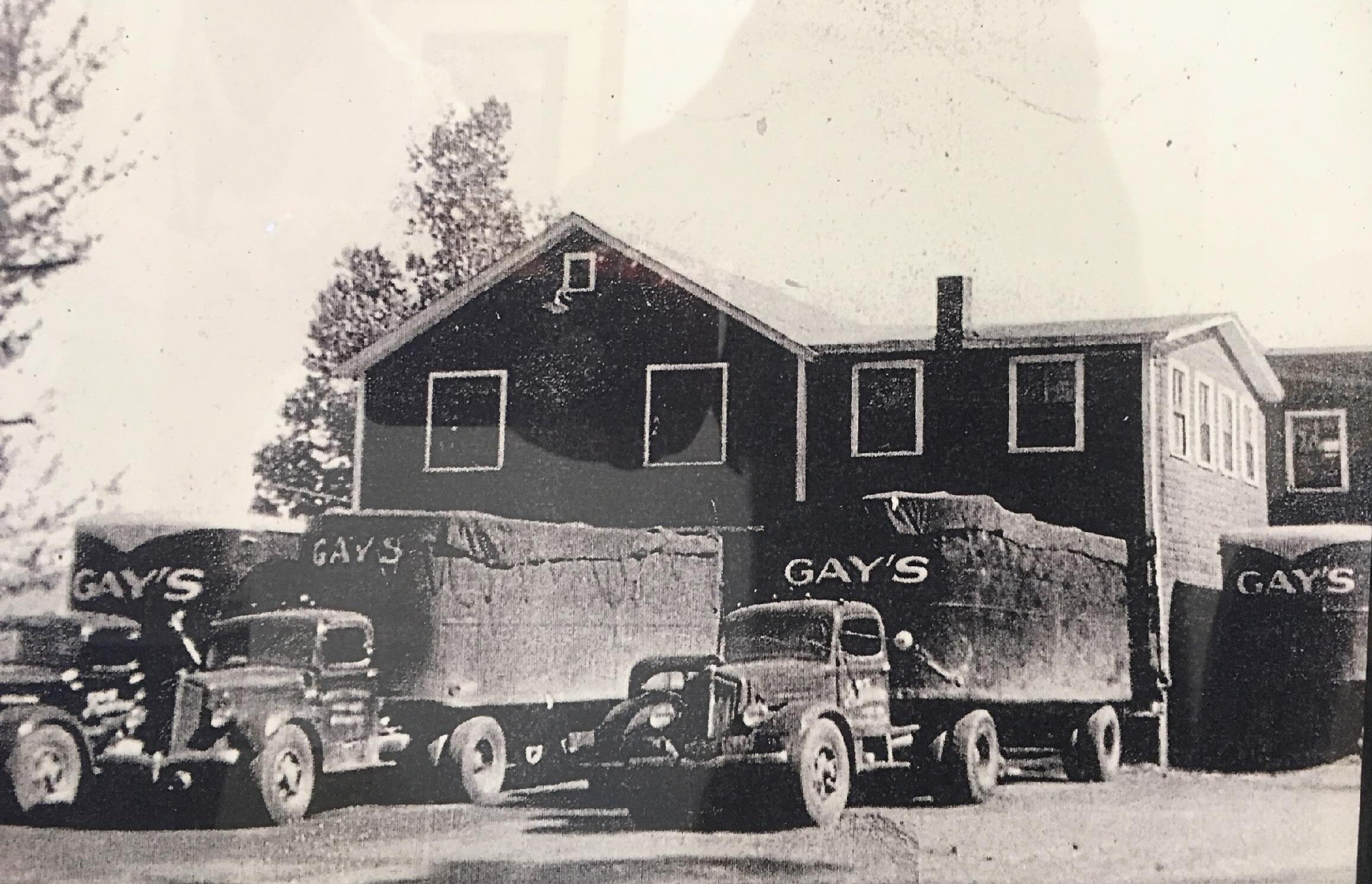  This photo is in Bellows Falls, VT.  Grandpa Robert Gay began hauling Freight from Randolph, Vermont to Springfield Massachusetts, but the trips became too long and that is how he ended up in Bellows Falls Vermont. 