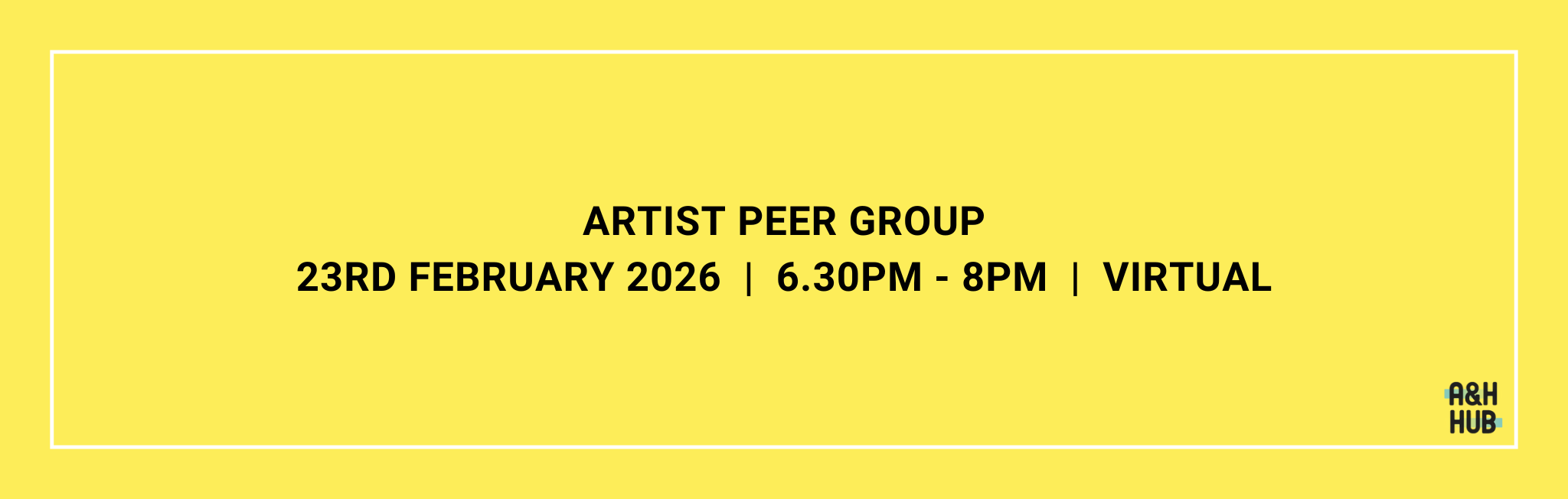 February Artist Peer Group (virtual)