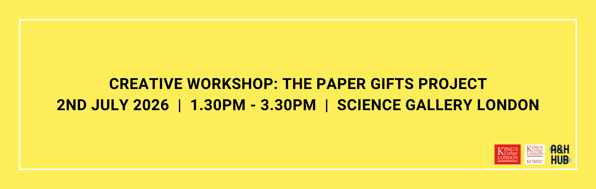 Creative Workshop: Paper Gifts Project (for medical students only) (in person)