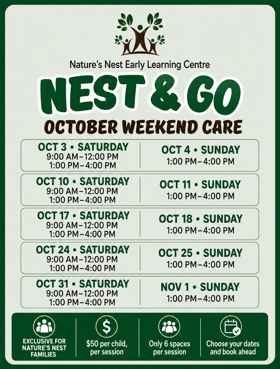 Nature's Nest Family Members (October)