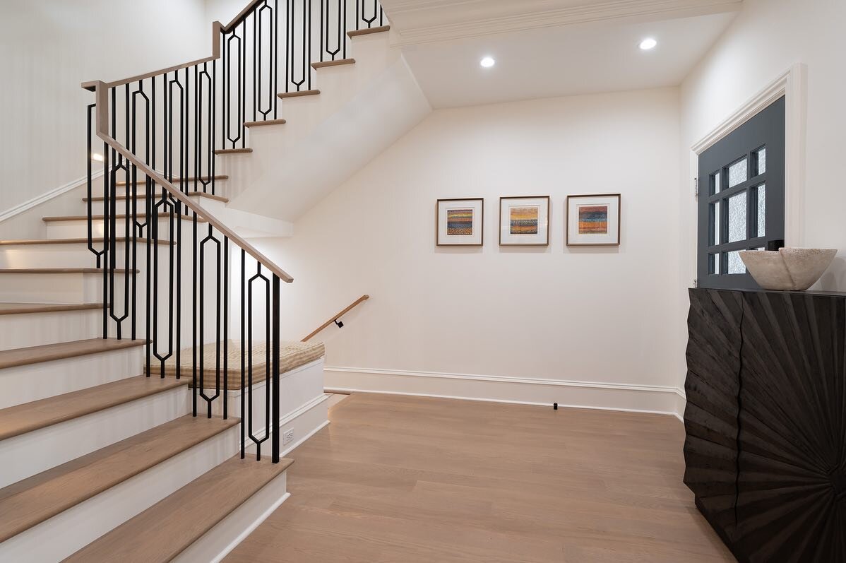 These stairs are a personal favorite. 

A combination of white oak, powder coated metal and step lights create a inviting path to each level of this four story property. #interiorstairs #custommade #inhousecarpentry #powdercoating #whiteoak #stepligh