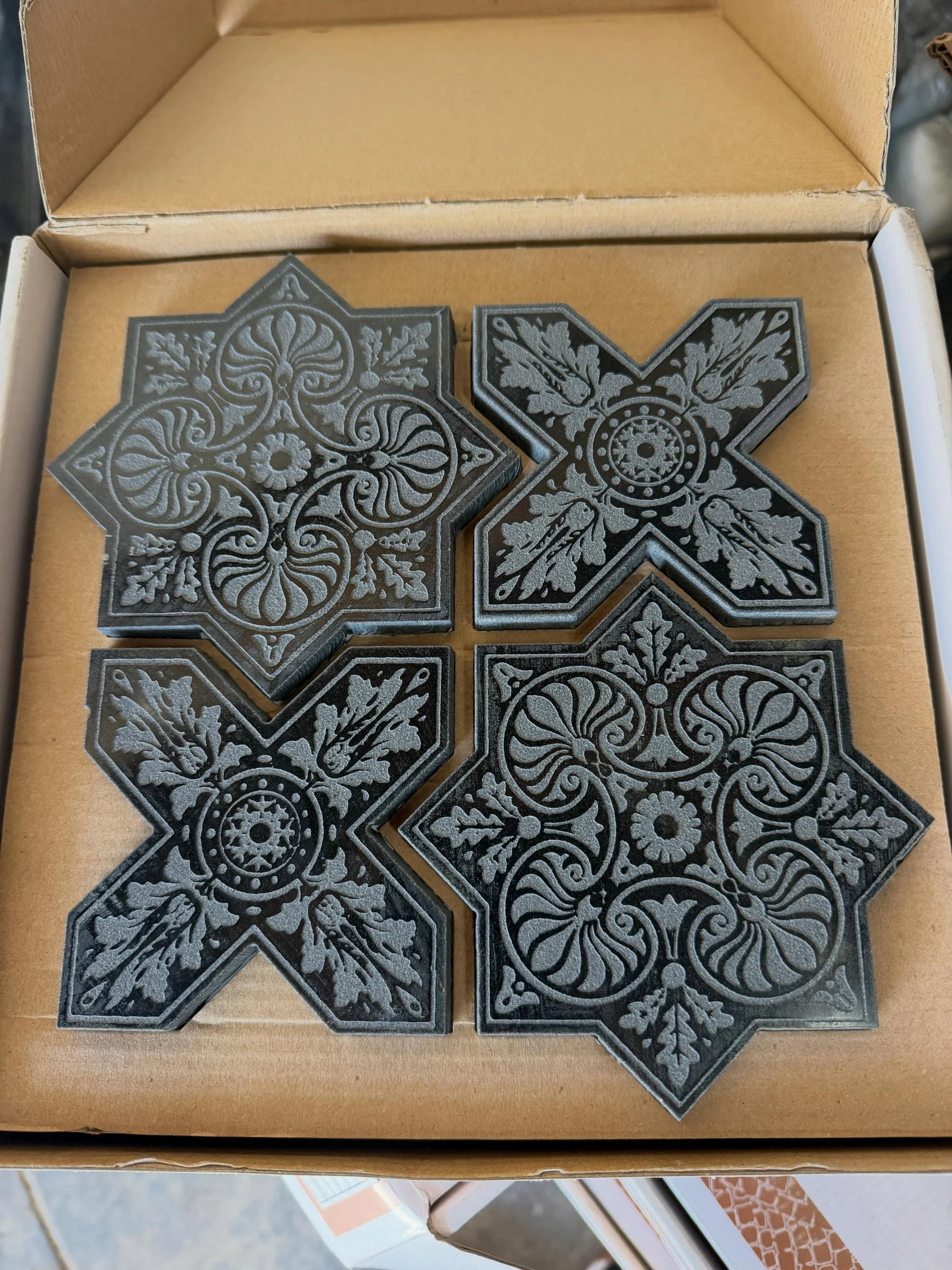 Material selections for an upcoming powder room feature wall in San Francisco. Details matter early. 

#statementtiles #skalini #pantheontile #featuredwall #sfbuilder