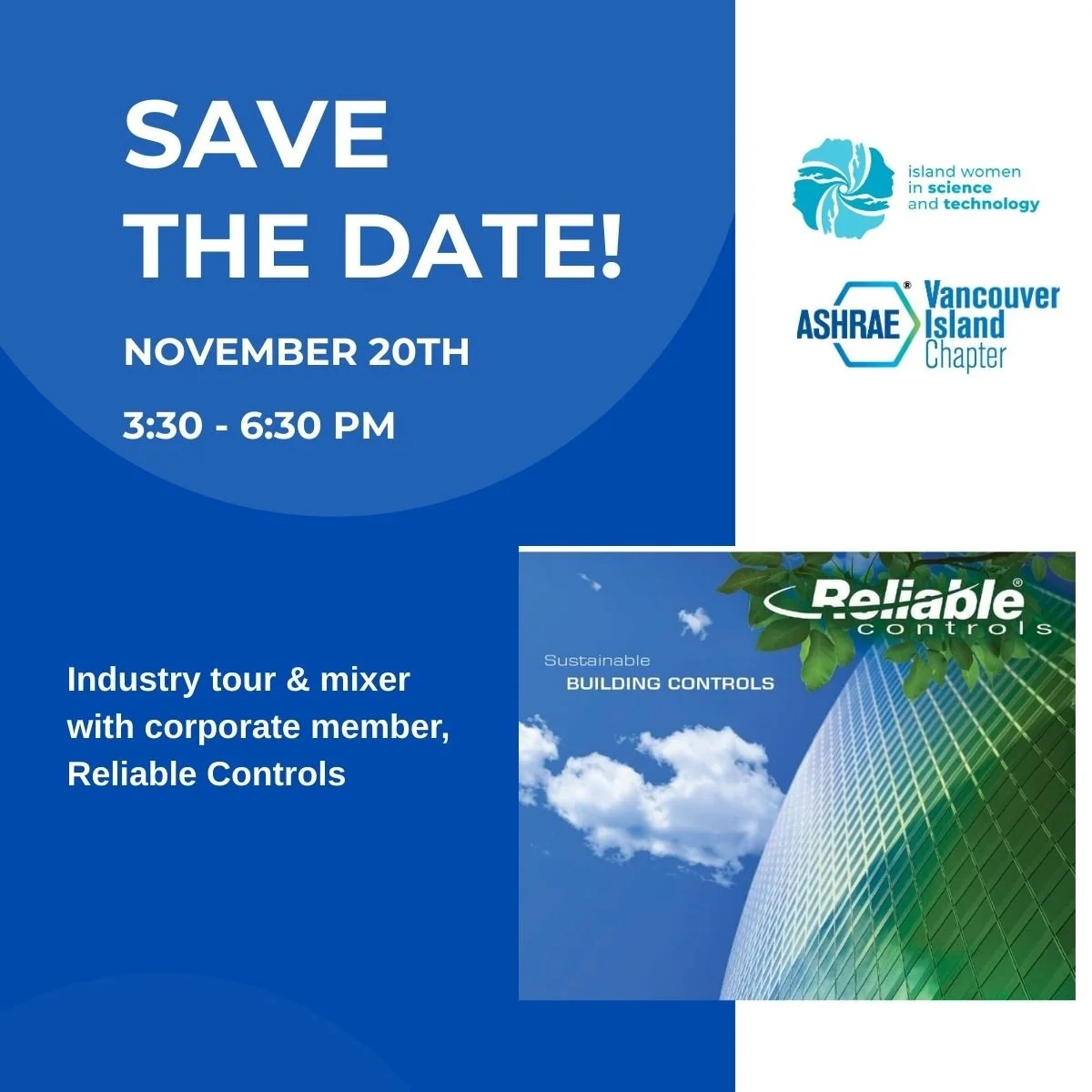 SAVE THE DATE! Industry tour and mixer at Reliable Controls