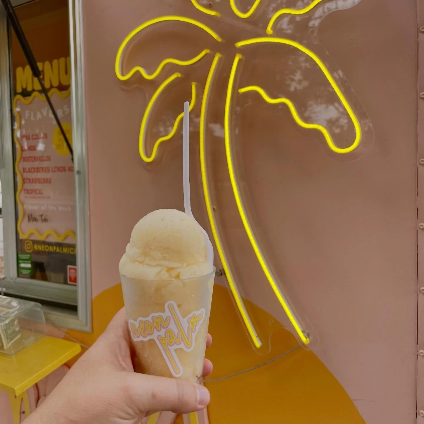 Follow the Neon Palm 🌴 We're LA-ready! Come see us @renegadecraft April 25 + 26 #losangelesvegan #foodtruckslosangeles #vegandesserts #losangelessmallbusiness #laevent