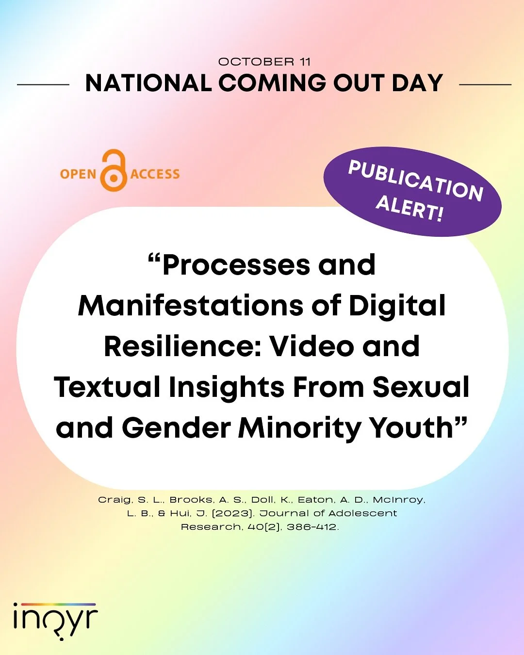 Coming out is a deeply personal choice that should never feel pressured or forced. Coming out can also look different depending on the spaces we frequent, including digital ones. 
To commemorate National Coming Out Day, we wanted to return to a publ