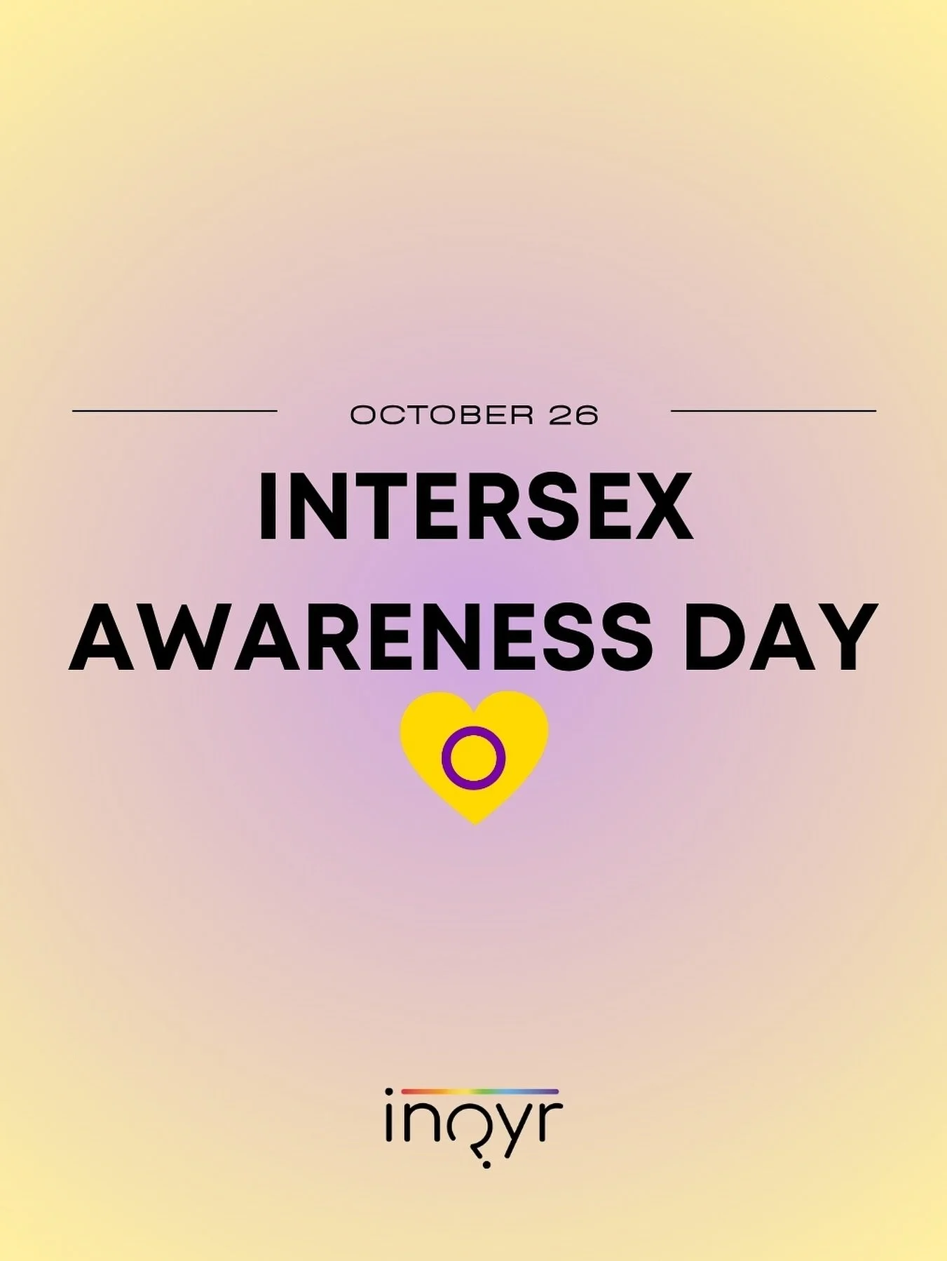 Today is Intersex Awareness Day, a time to recognize and affirm the diversity of human sex characteristics beyond binary definitions! 💛💜
Visit our stories today for more information and research on intersex identities and the experiences of inters