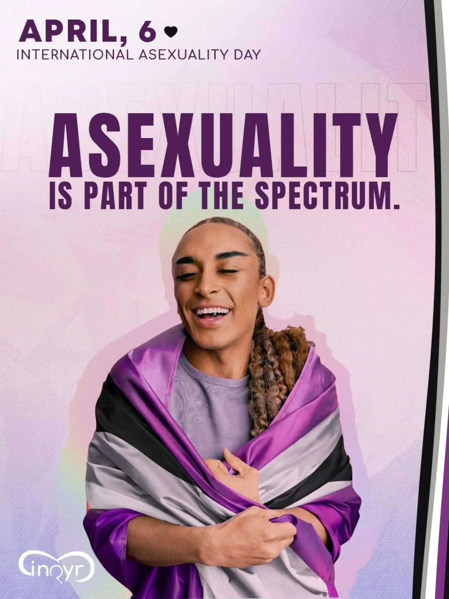 Asexuality is part of the spectrum 💜

Today we celebrate visibility, understanding, and the many ways people experience (or don&rsquo;t experience) attraction.

Asexual identities are real, valid, and diverse&mdash;and they deserve to be seen and re
