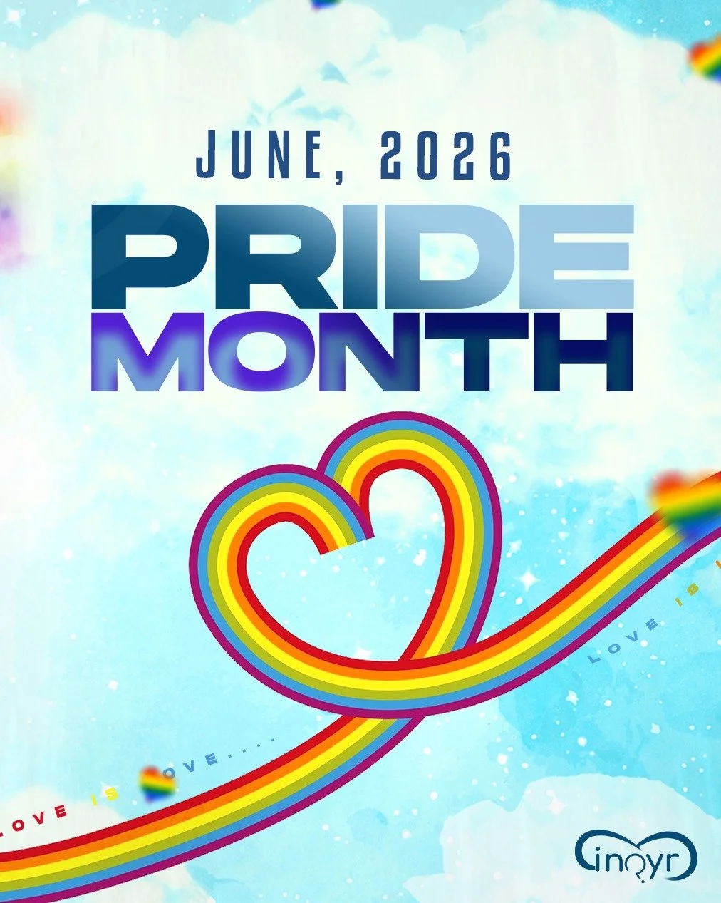 Happy Pride Month!

Pride is a time to celebrate the resilience, joy, and contributions of 2SLGBTQIA+ communities while recognizing the ongoing work needed to build a more equitable and inclusive world.

At INQYR, Pride reflects the heart of our miss