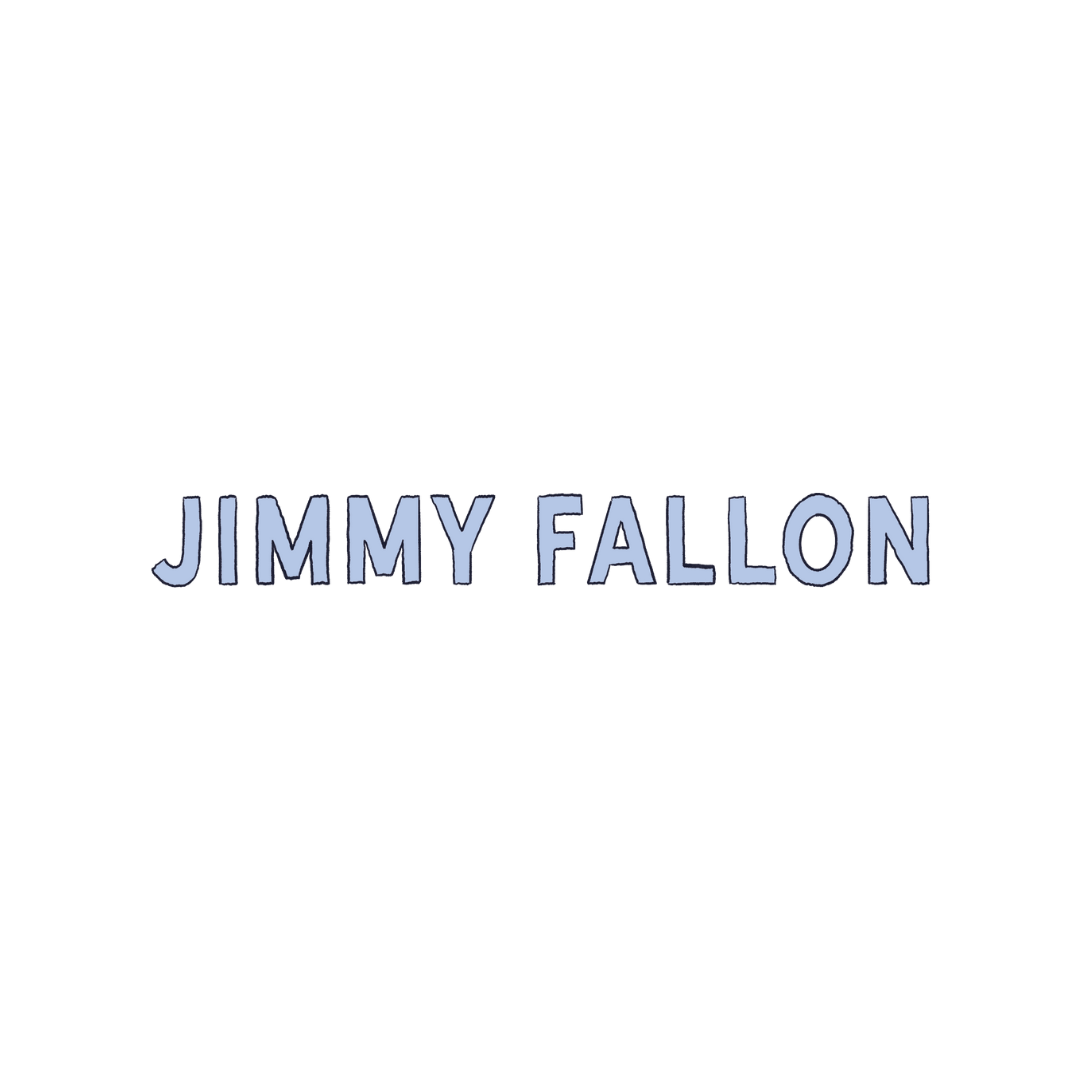 Text reading "Jimmy Fallon" on a black background.