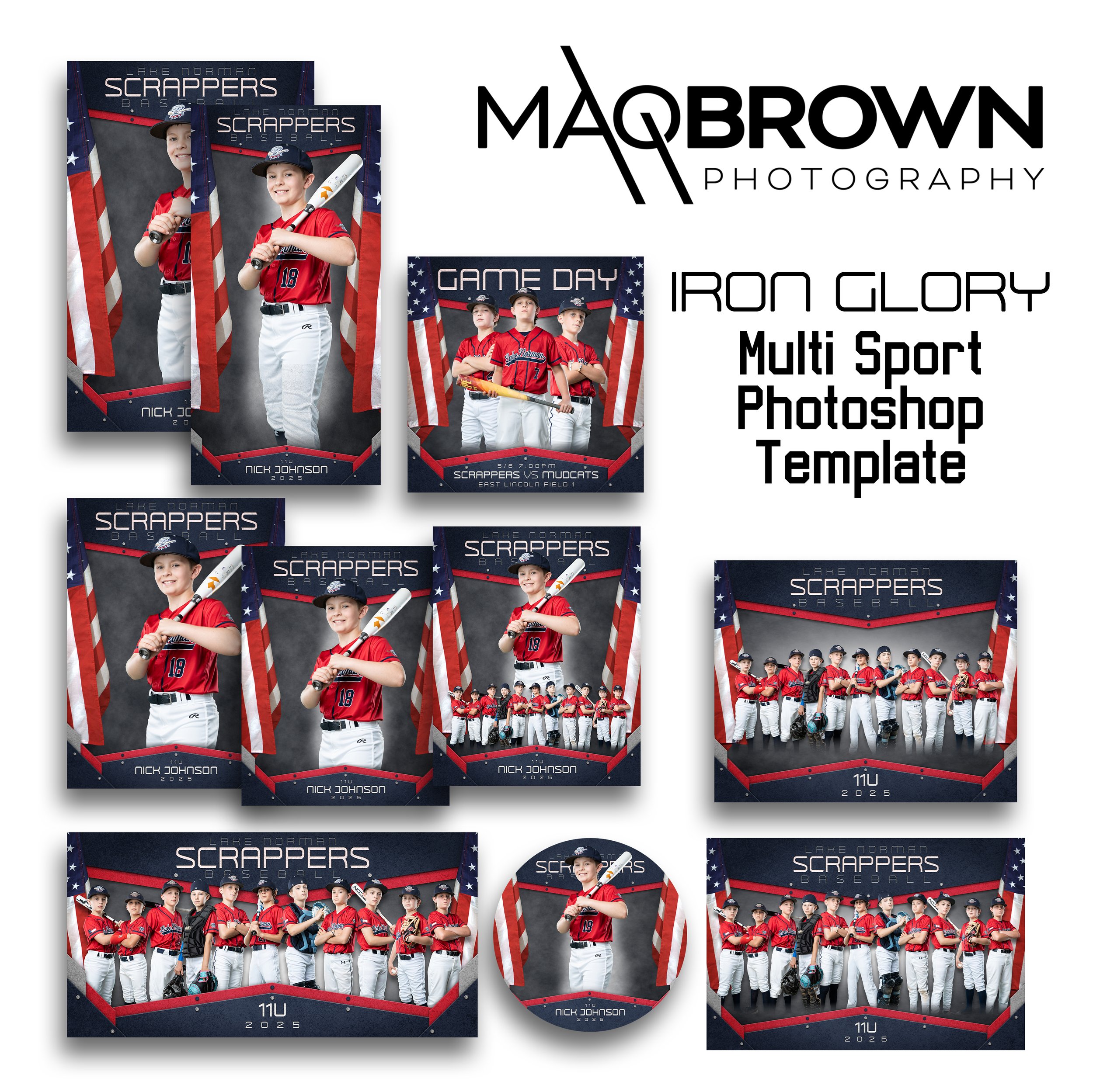 IRON GLORY - MULTI-SPORT PHOTOSHOP TEMPLATE