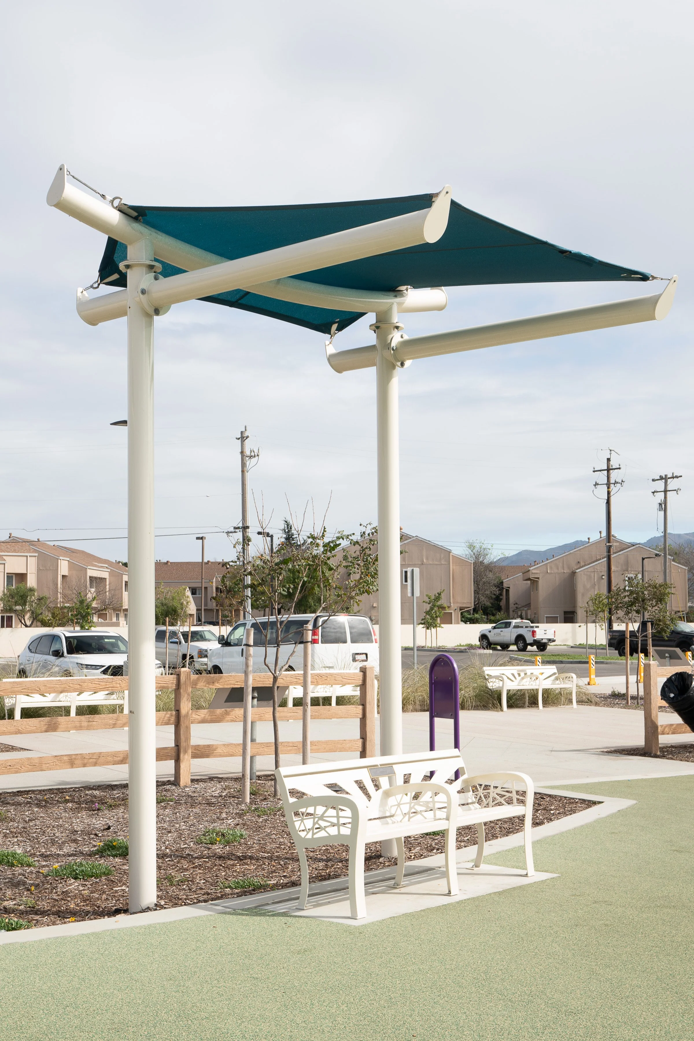 Ensen Community Park - Fabric Shelter over Custom Bench.JPG