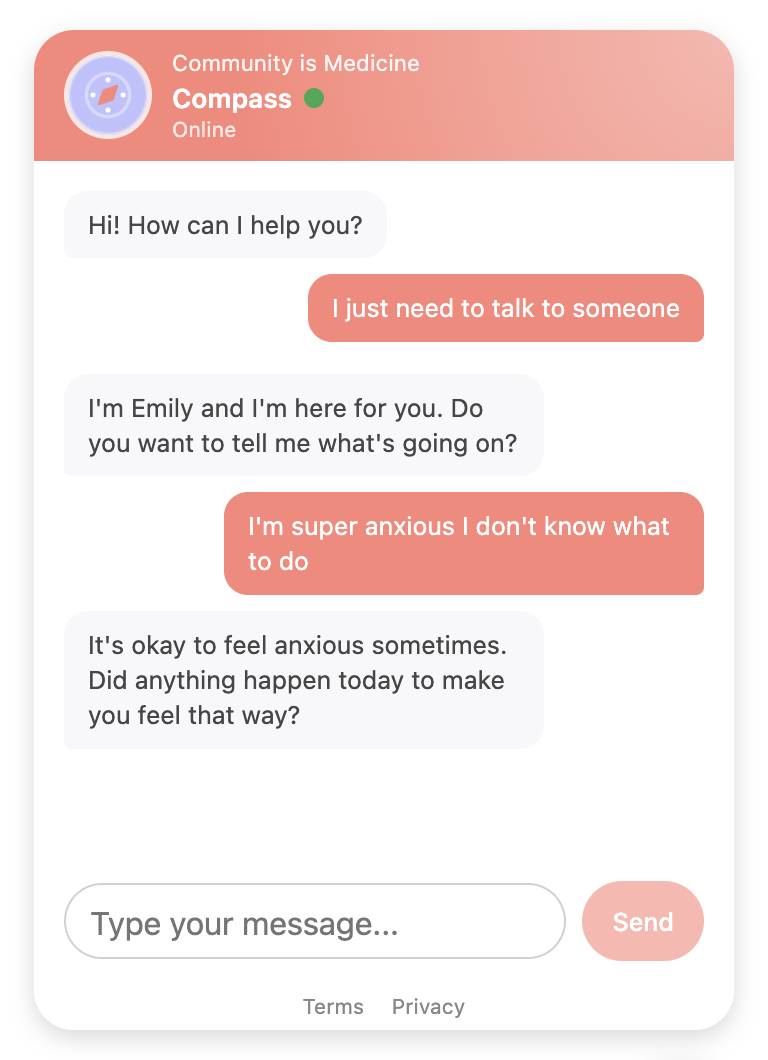 conversation example on Compass