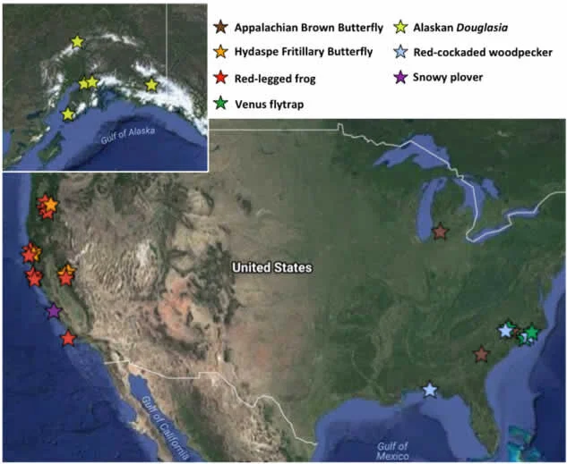 Serdp Map SERDP Study — Institute for Wildlife Studies