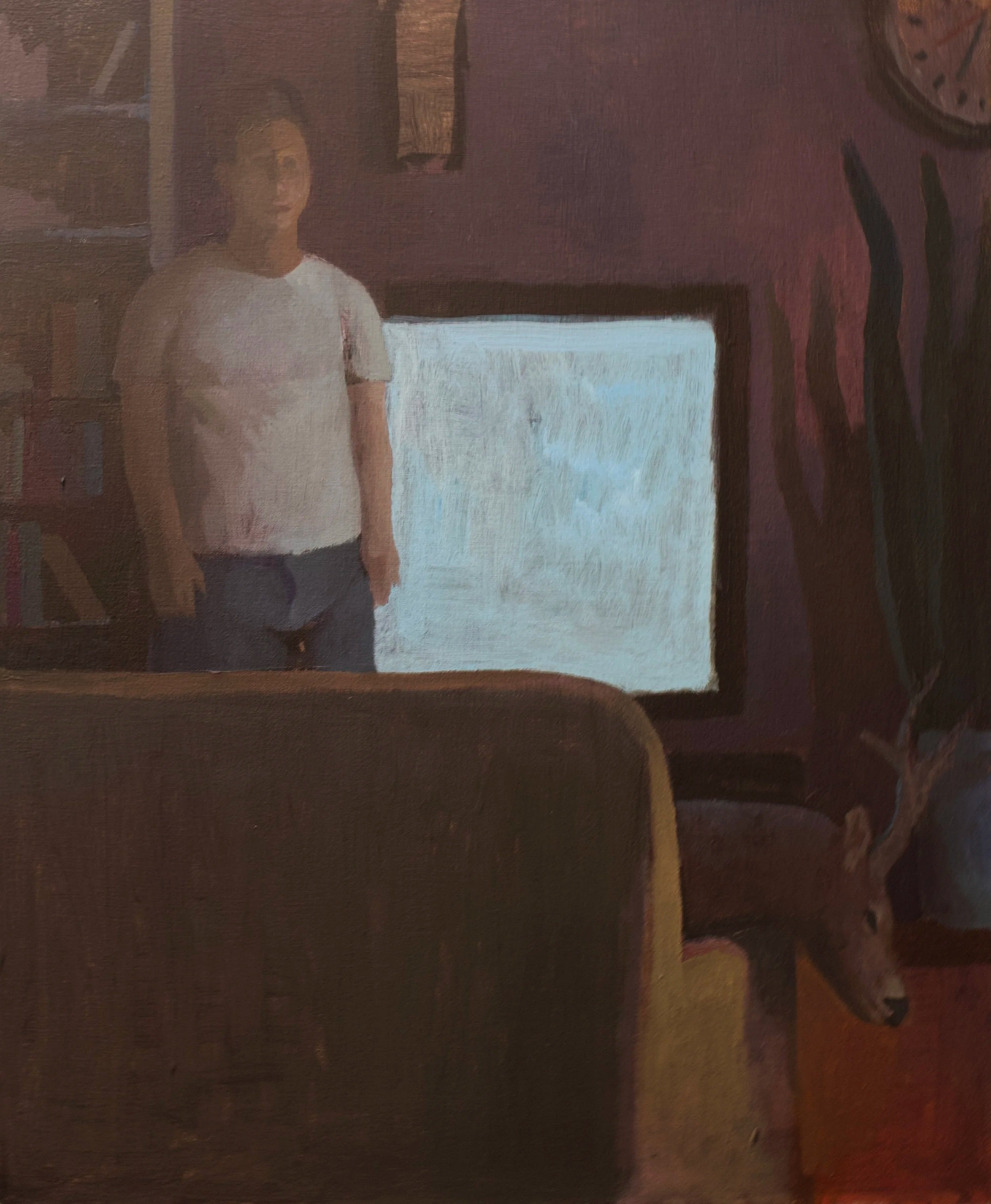 Tiebreak, 2025. Oil and Acrylic on Canvas, 22"x18"