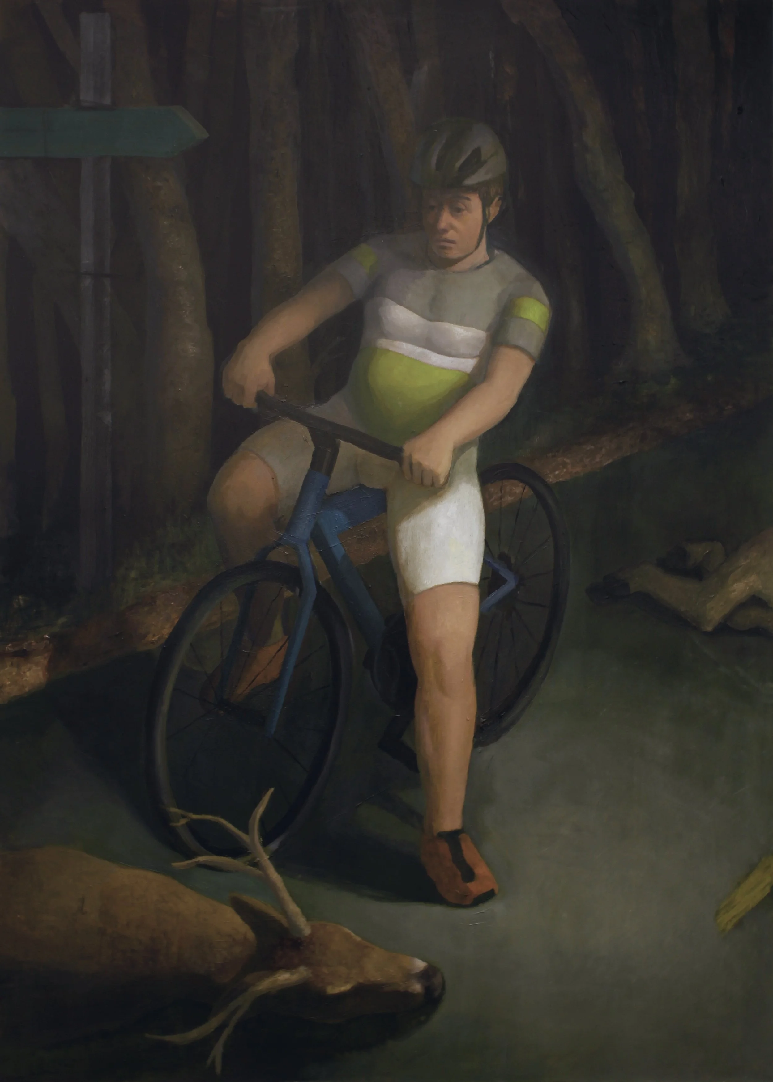 Wrong Turn, 2025. Oil on Canvas, 75"x54"