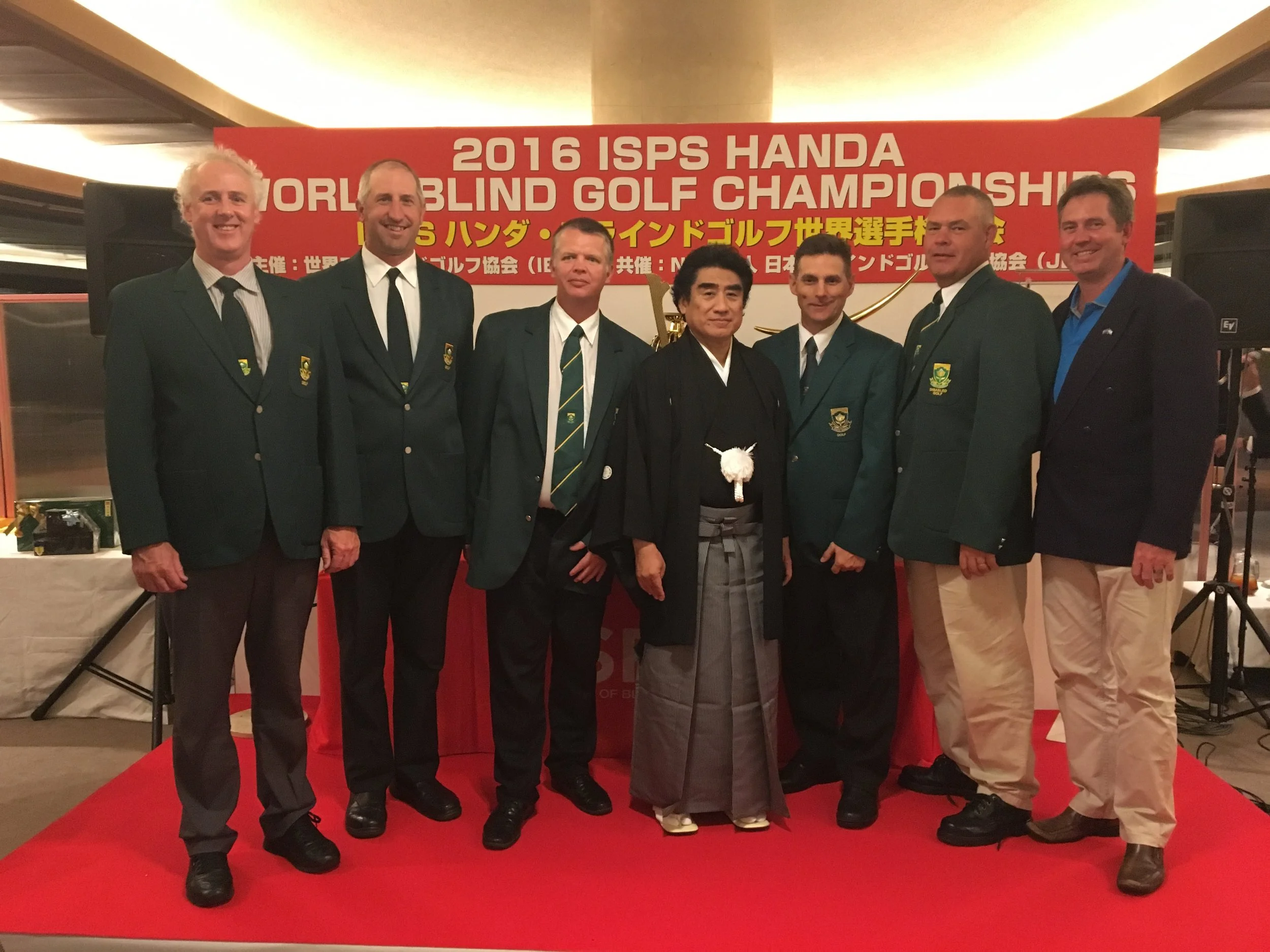 The SA Blind Golf Team meeting Japanese philanthropist, Dr Haruhisa Handa 