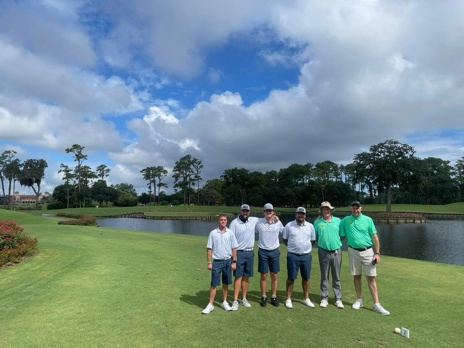 At the ISPS HANDA Vision Cup, TPC Sawgrass with visually impaired client, Garrett Slattery - Ponte Vedra, Florida, September 2022