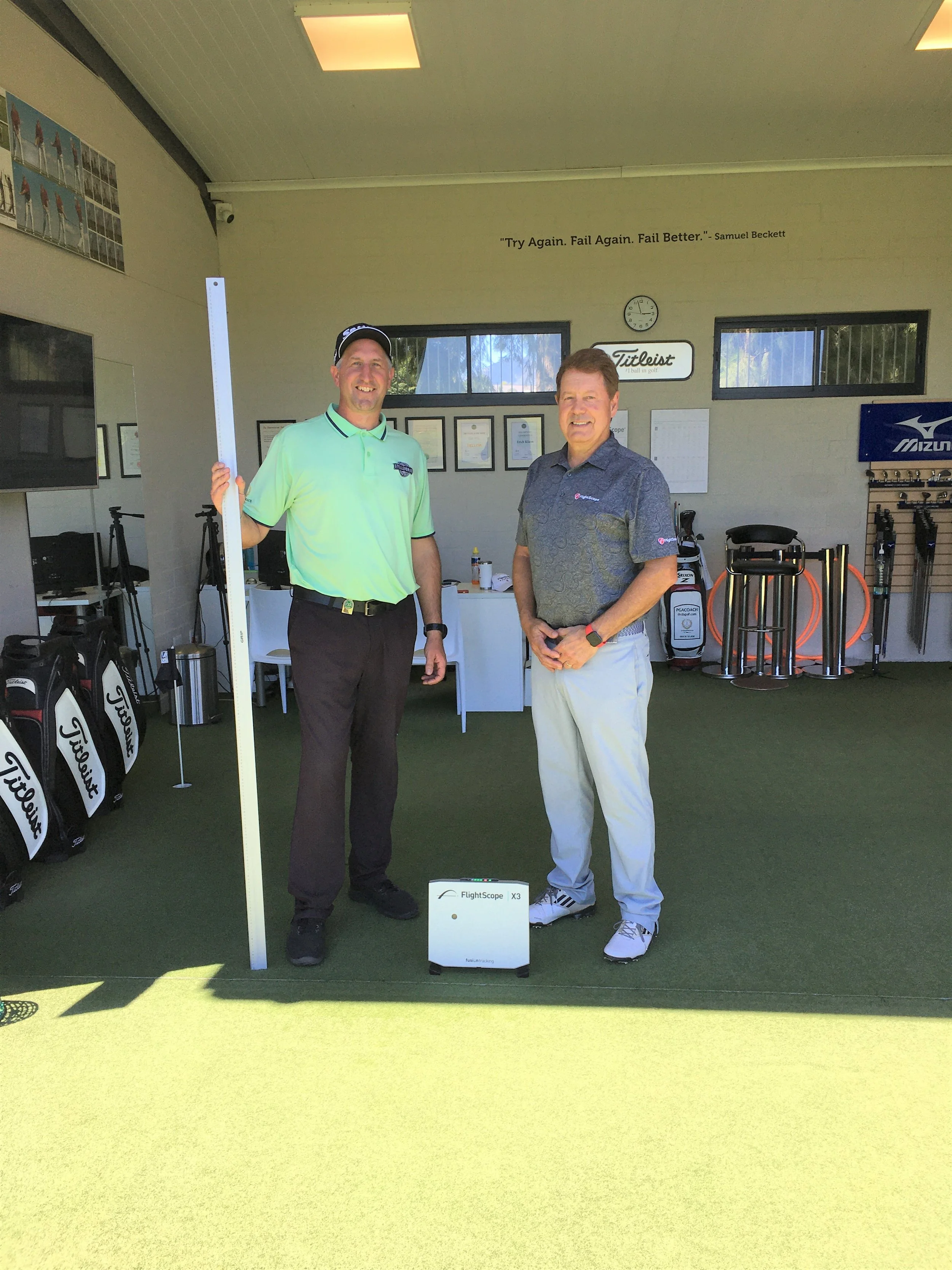 Fantastic day introducing FlightScope founder and CEO Henri Johnson to BioSwing Dynamics - December 2021 
