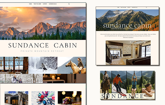 VACATION RENTALS: Vacation properties, cabin rentals, and private stay websites that showcase beautifully.