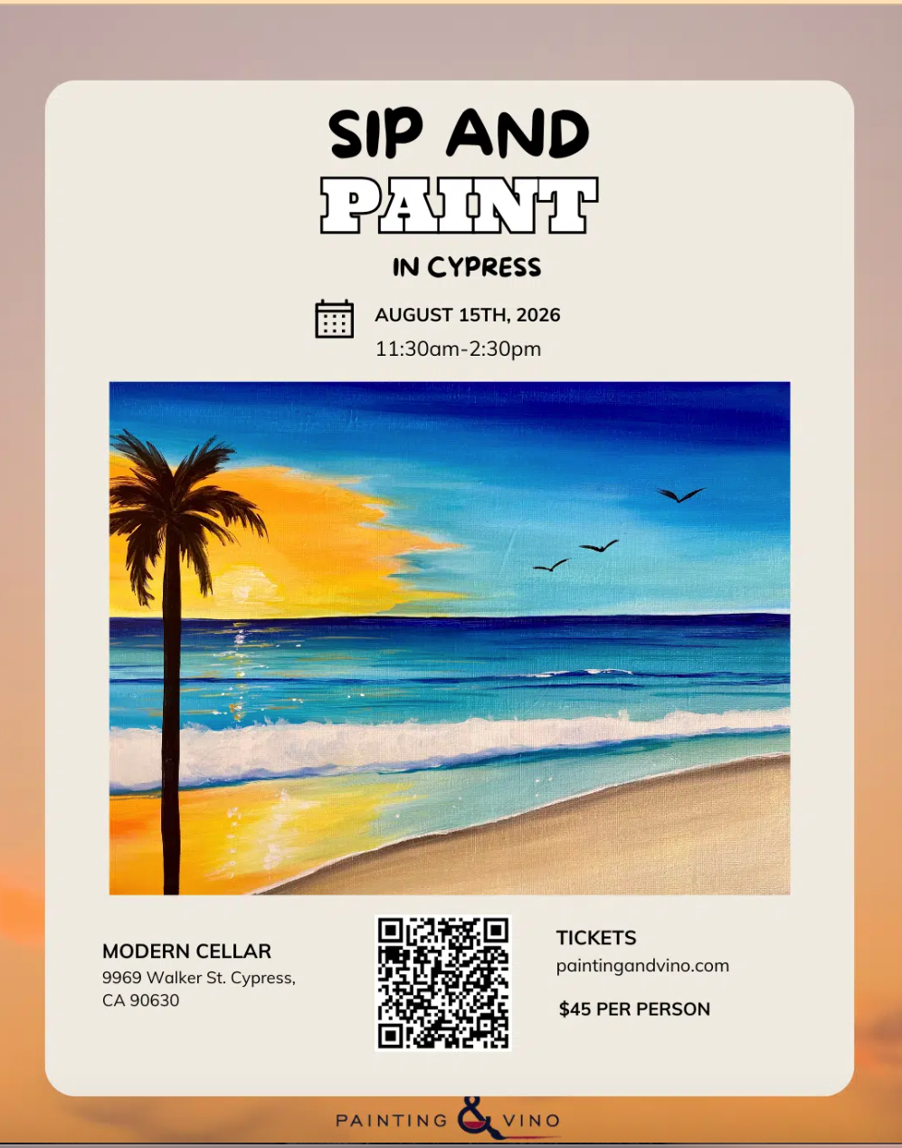 Special Event: Paint &amp; Sip-Beach Theme