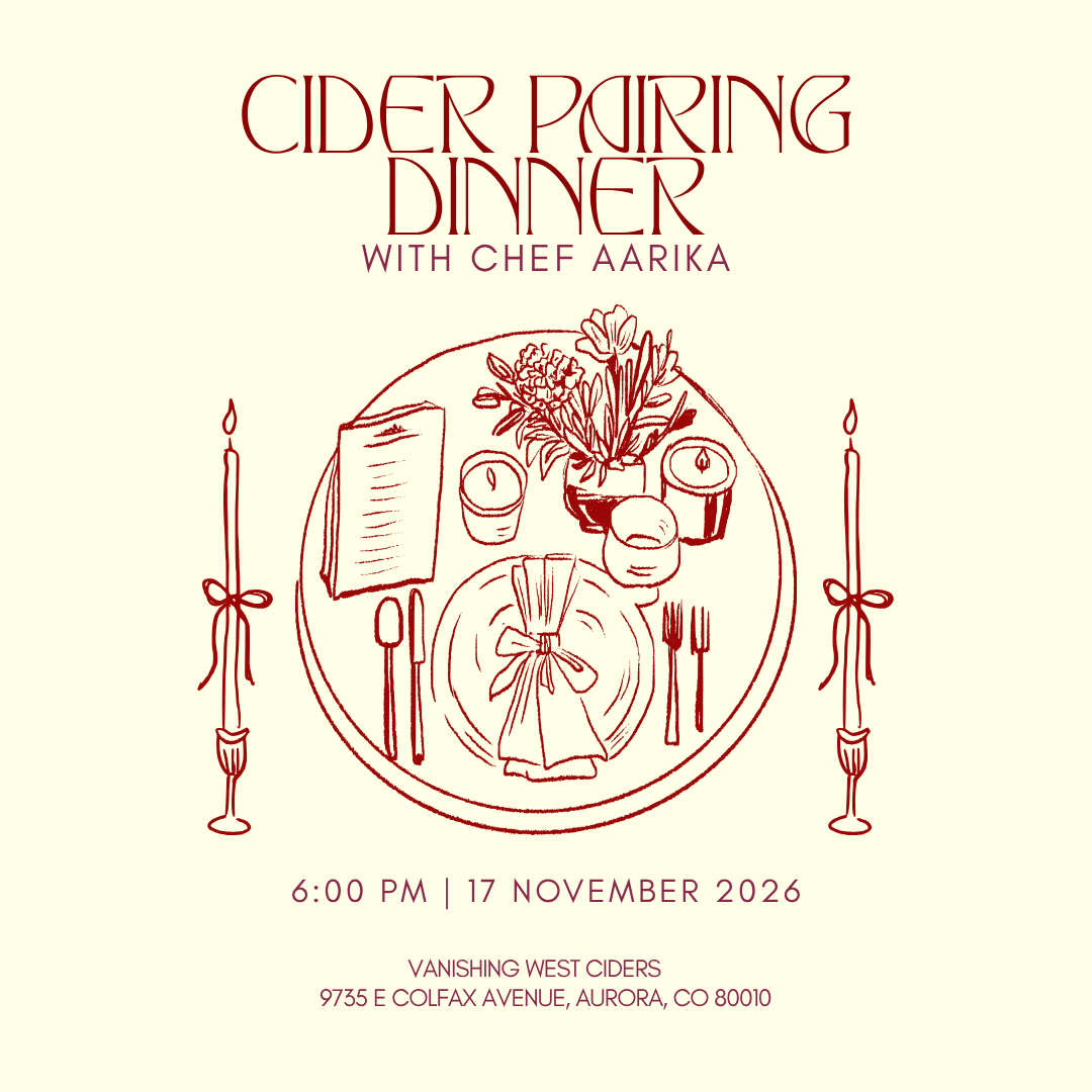 Cider Pairing Dinner at Vanishing West Ciders (November 17, 2026)