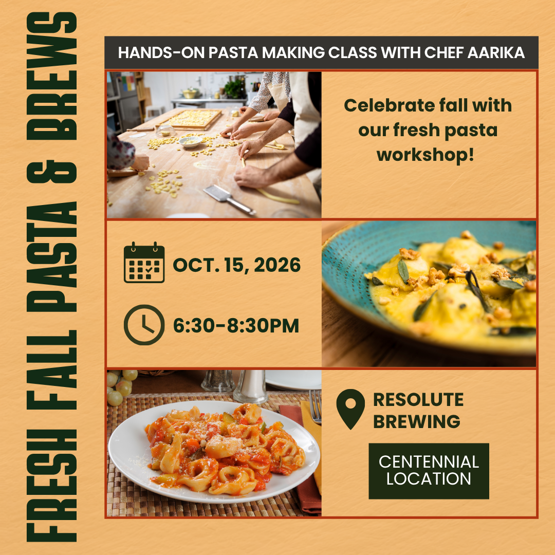 Fresh Fall Pasta and Brews at Resolute Brewing (October 15, 2026)