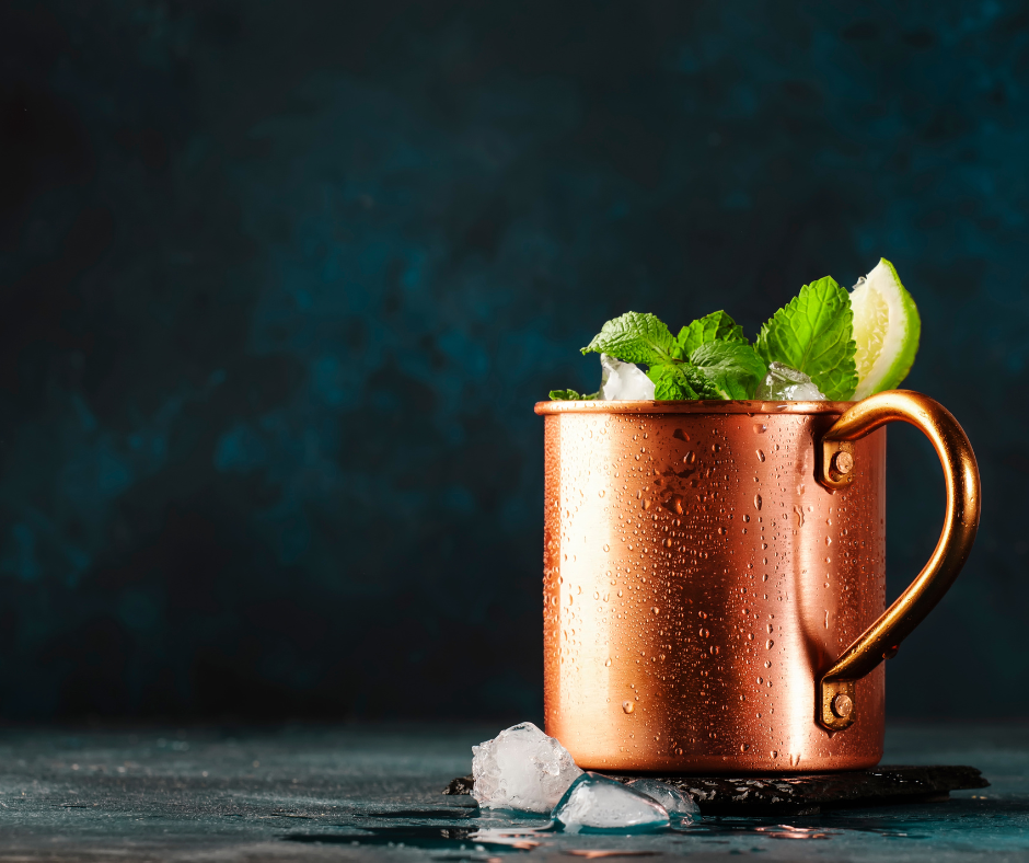 Irish mule in a copper mug