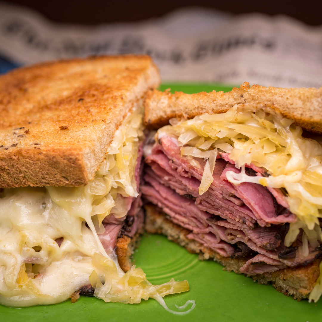 corned beef and cabbage sandwich