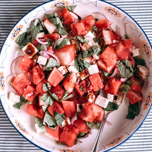 Watermelon Feta Mint Salad
