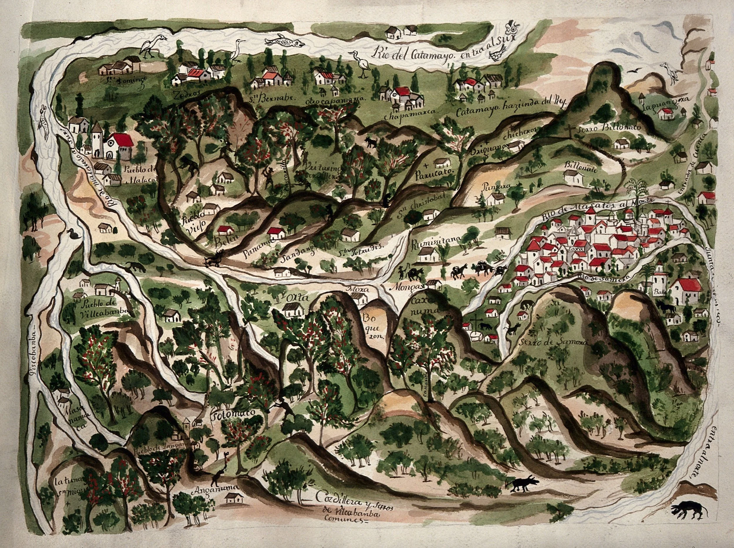 A map of the area of Villcabamba, 18th c.jpg