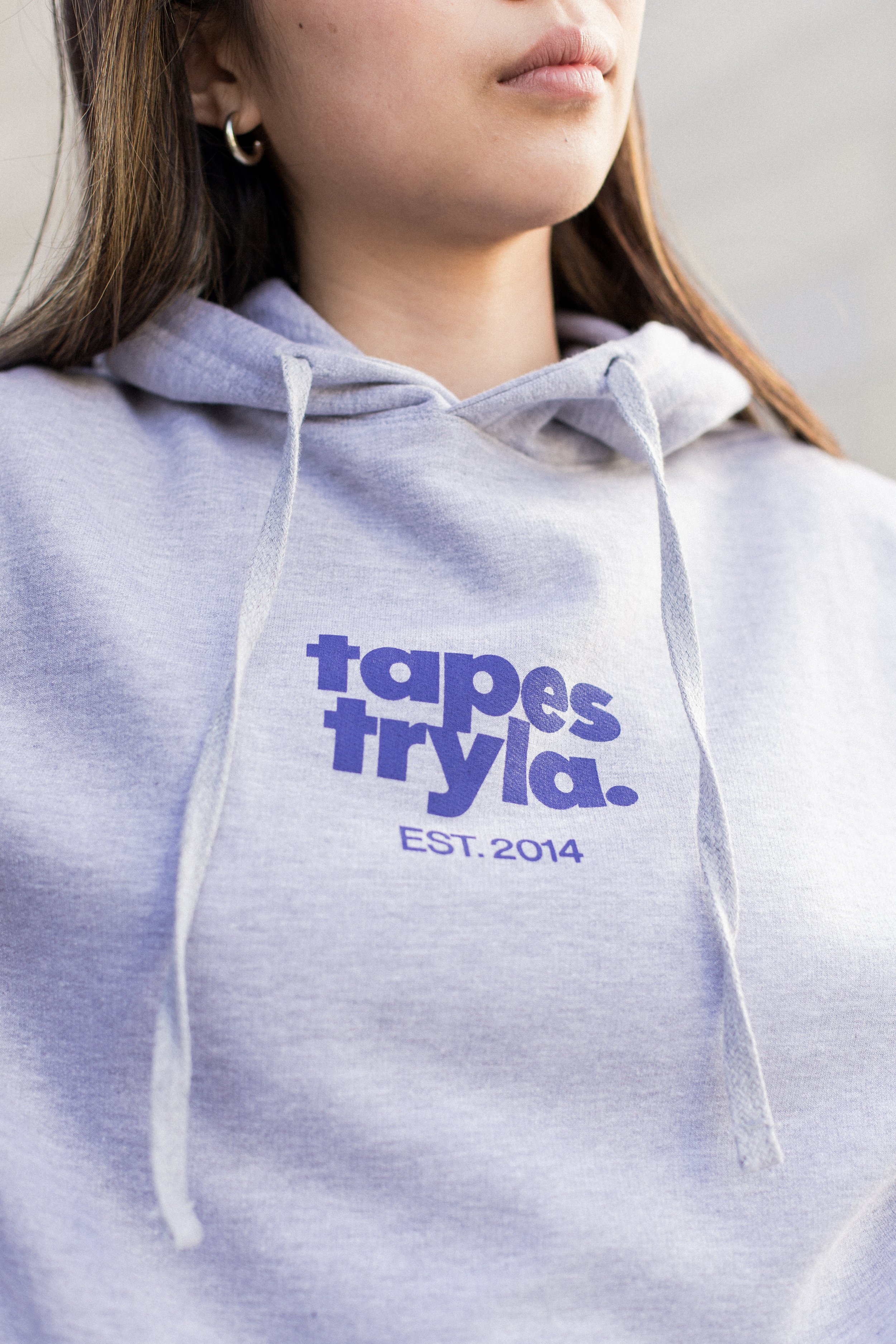 Long-Sleeve Dwelling Graphic Hooded Sweatshirt - Grey