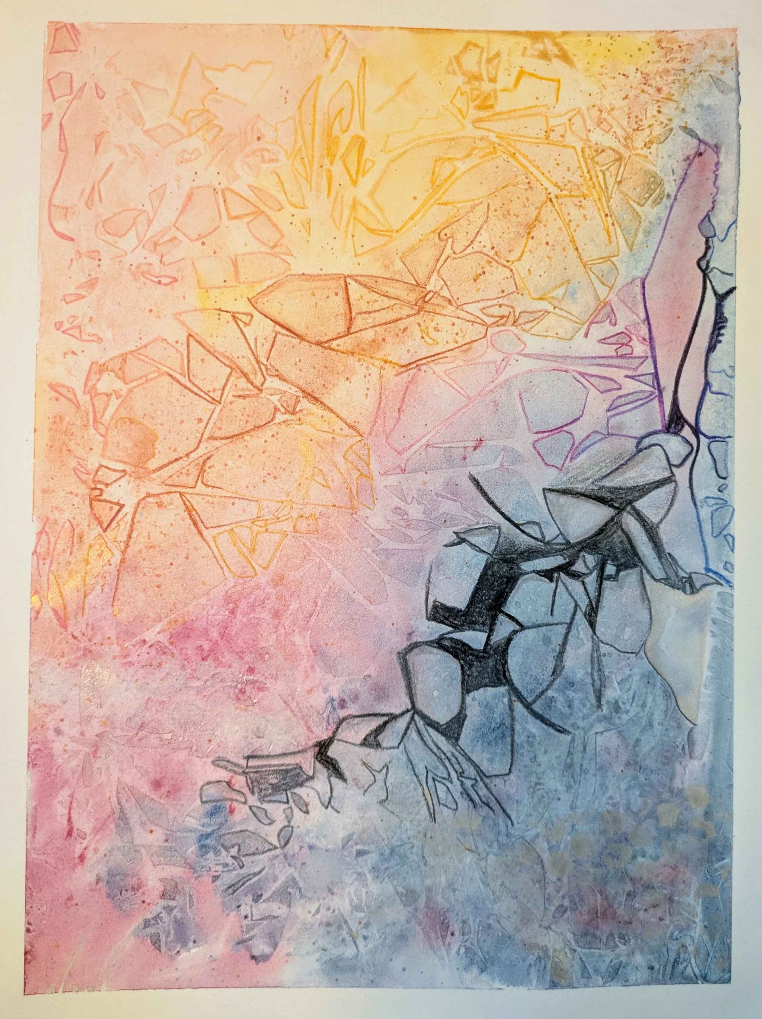 watercolor and watercolor pencils